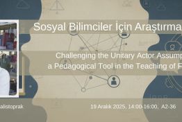 12. Sosyal Bilimciler için Araştırma Çalıştayı 19 Aralık 2025 Tarihinde Yapıldı