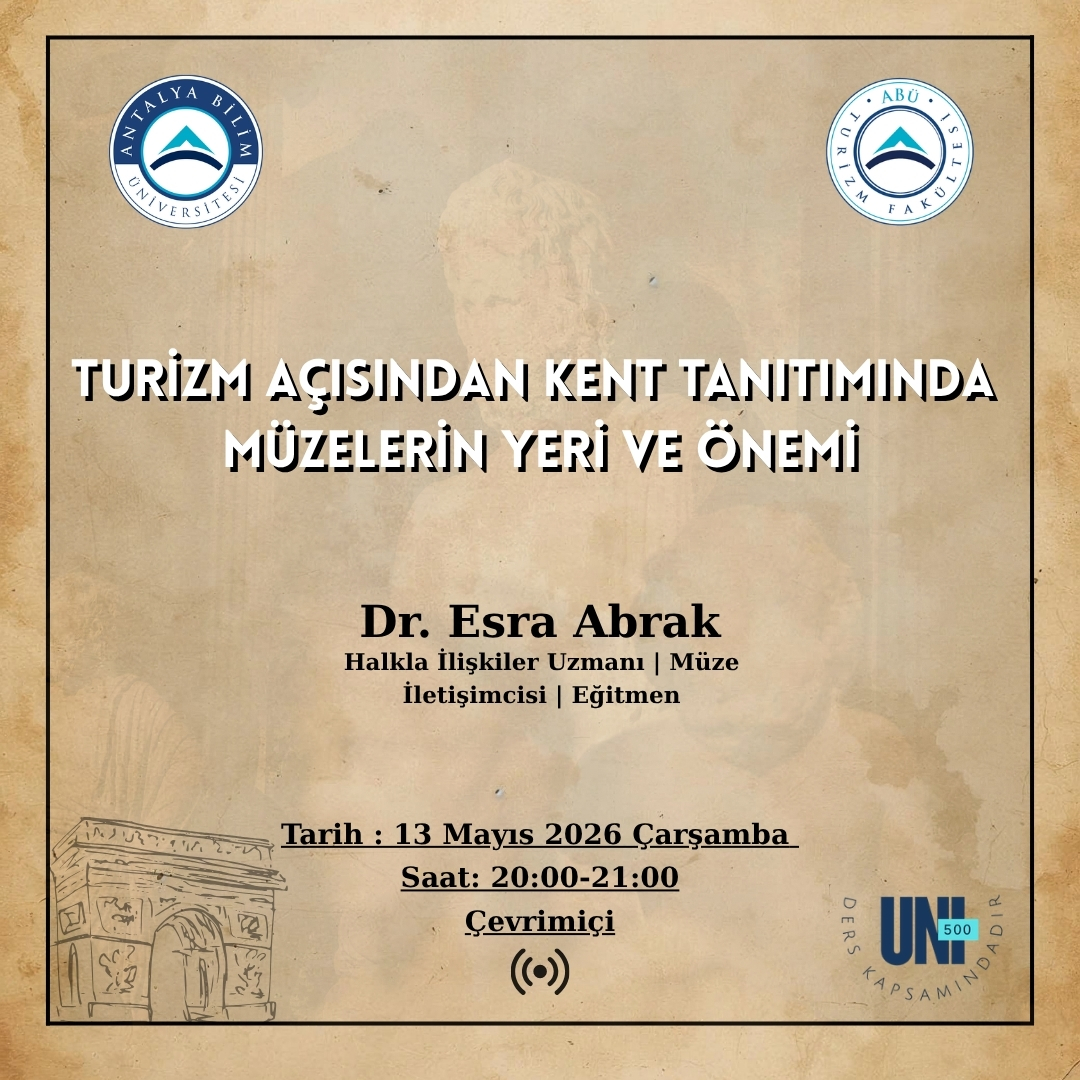 Müzeler Haftası Kapsamında-Turizm Açısından Kent Tanıtımında Müzelerin Yeri ve Önemi