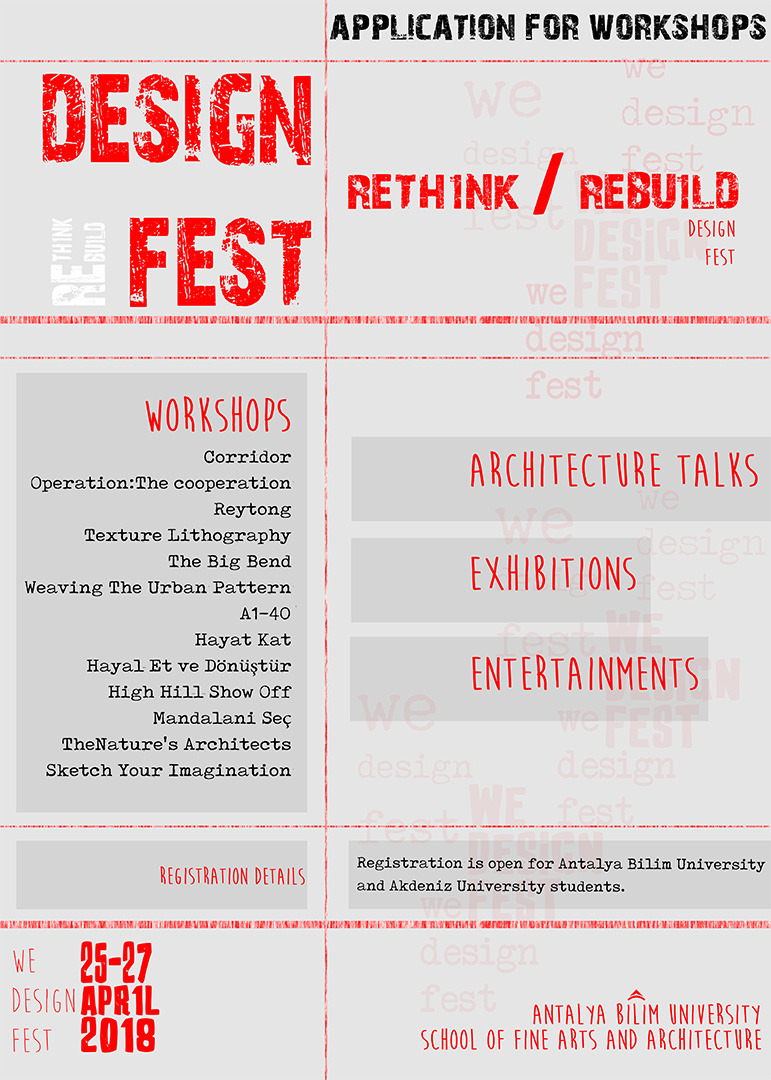 Antalya Bilim University Design Festival 2018 Announced