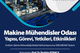 ENDÜSTRİ MÜHENDİSLİĞİ BÖLÜMÜ MESLEKİ ETKİNLİK