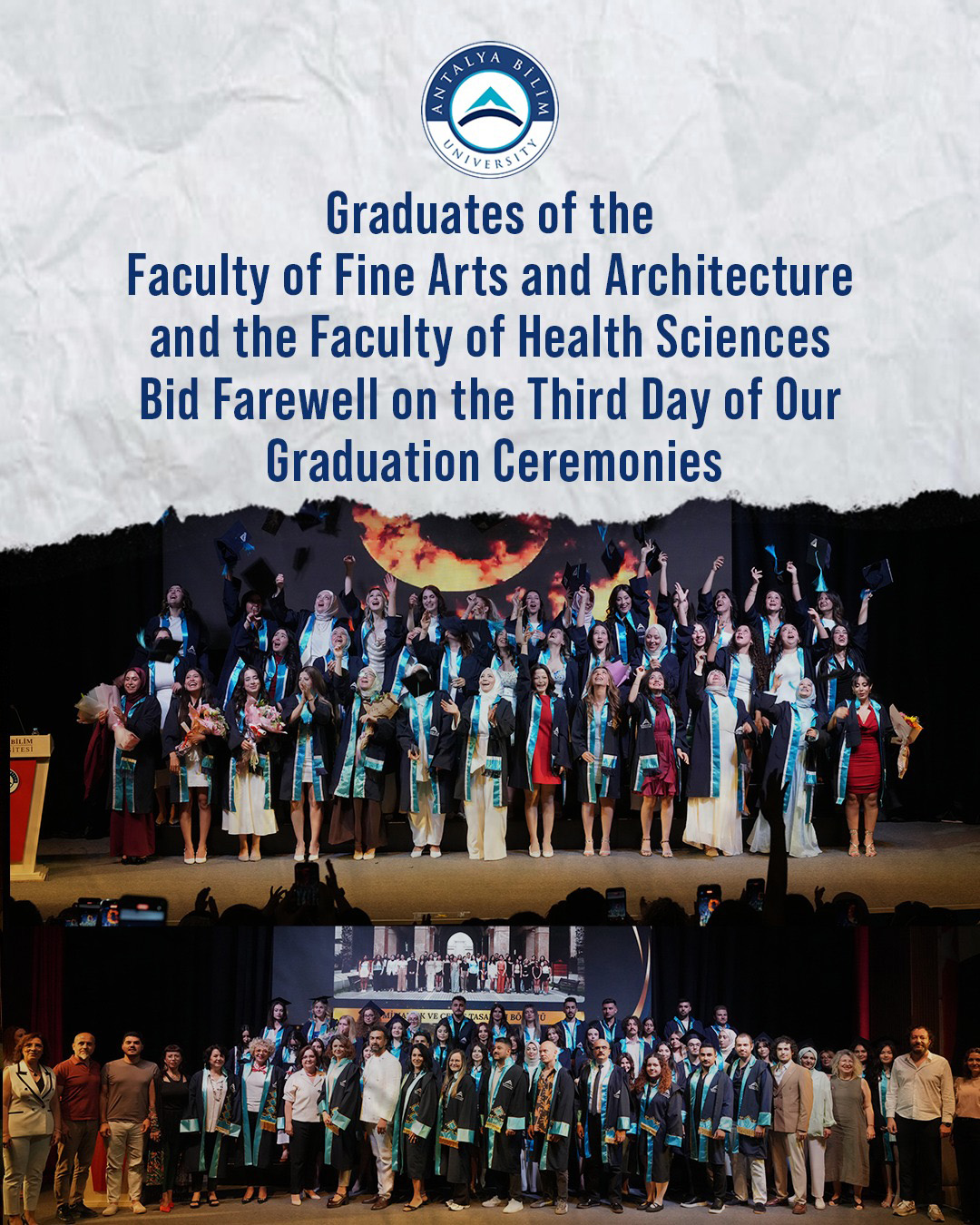 Graduates of the Faculty of Fine Arts and Architecture and the Faculty of Health Sciences Bid Farewell on the Third Day of Our Graduation Ceremonies